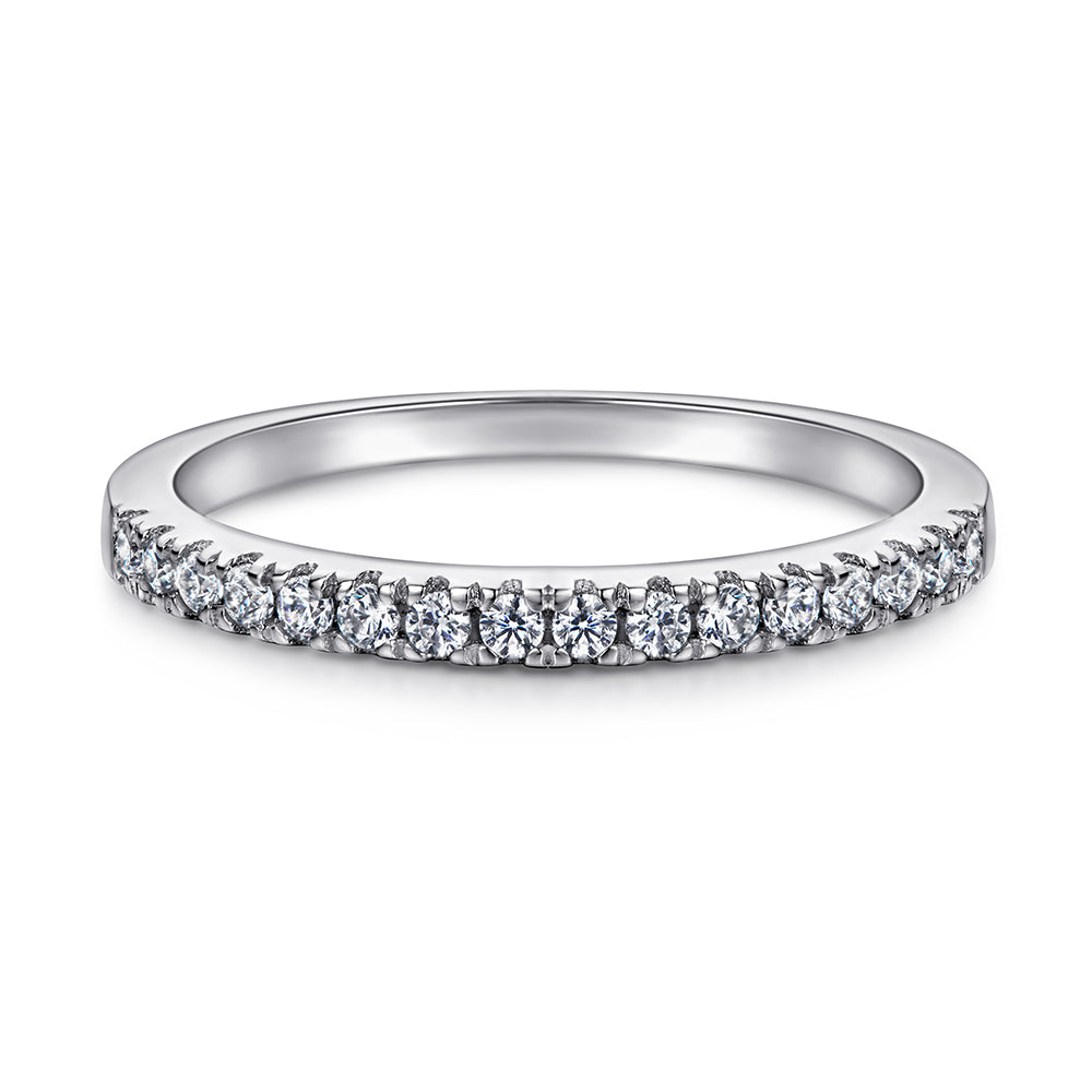 womens silver wedding band