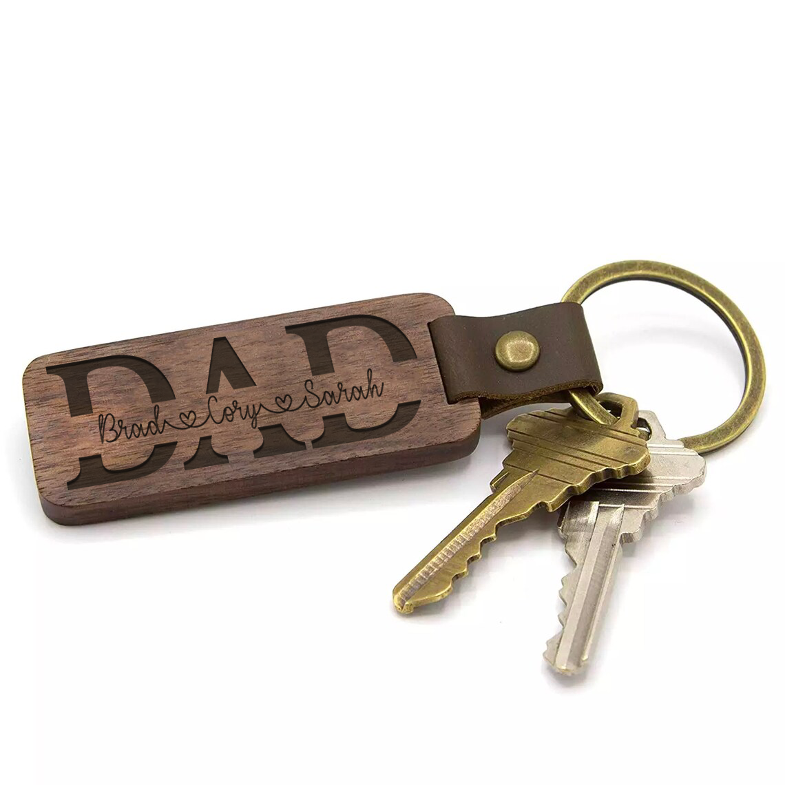 Split Name - Wooden Key Chain