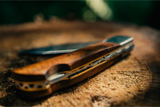 Damascus Pocket Knife