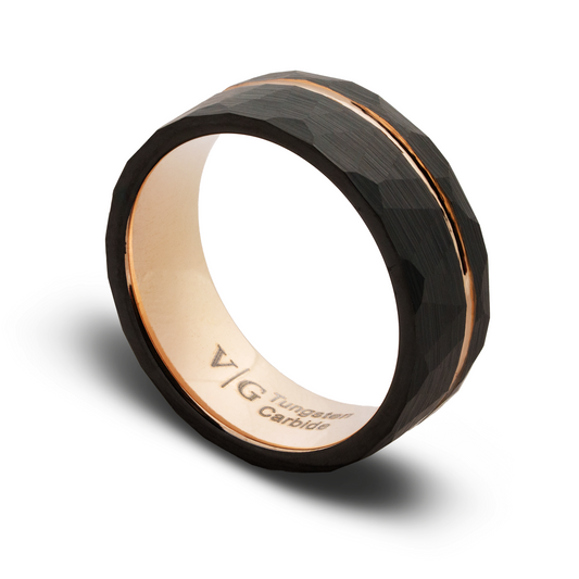 Black tungsten carbide ring