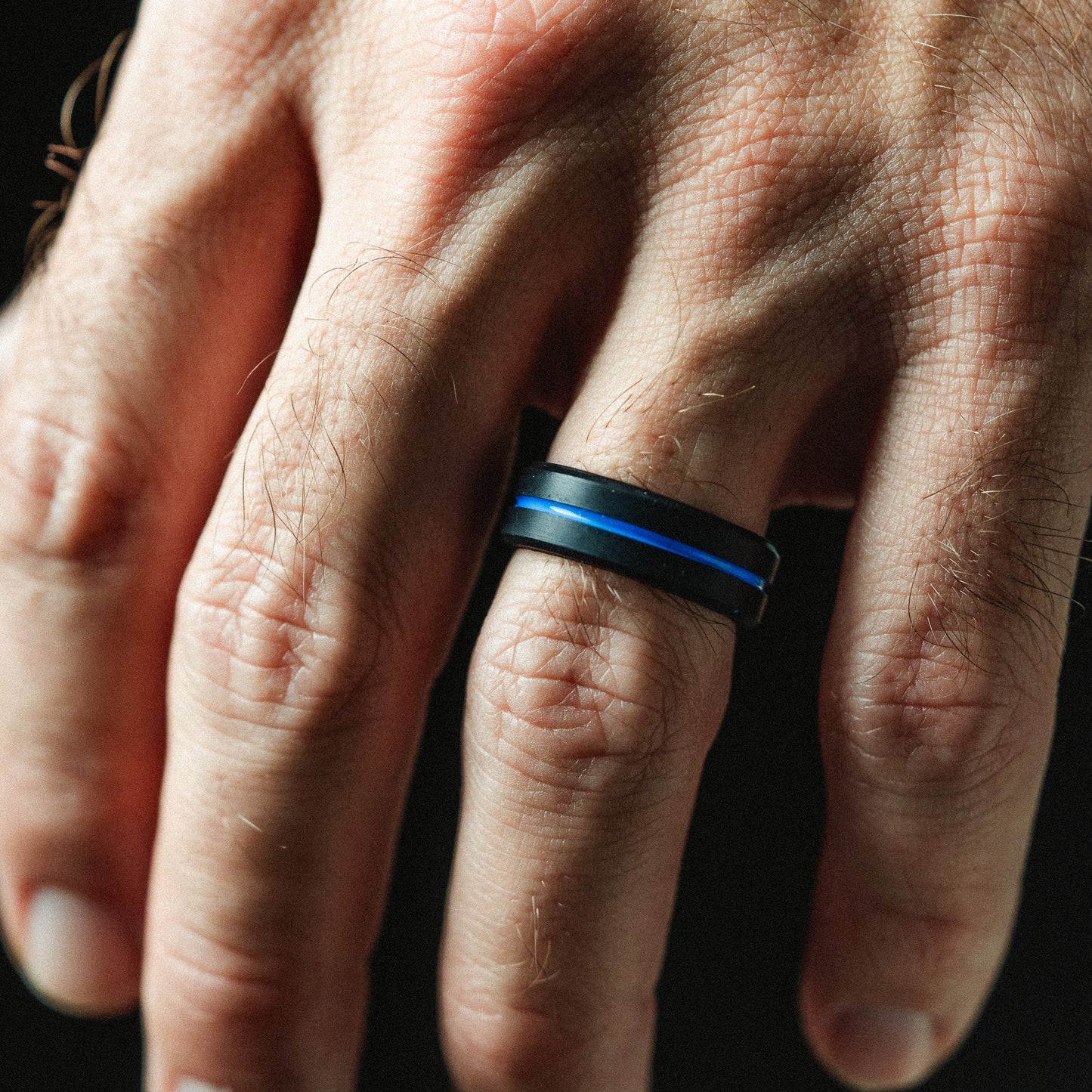 The “Thin Blue Line” Silicone Ring