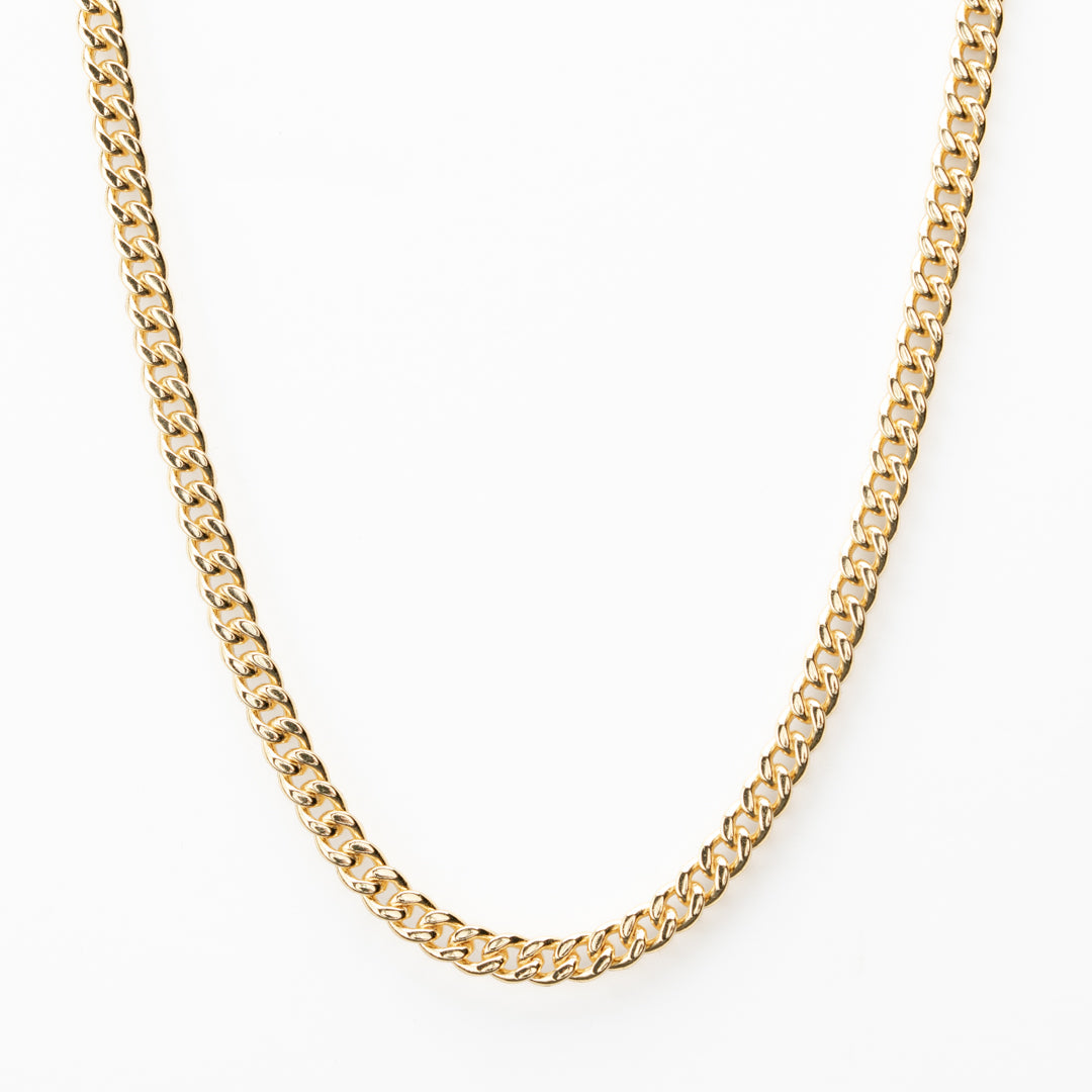 14kt gold cuban chain necklace