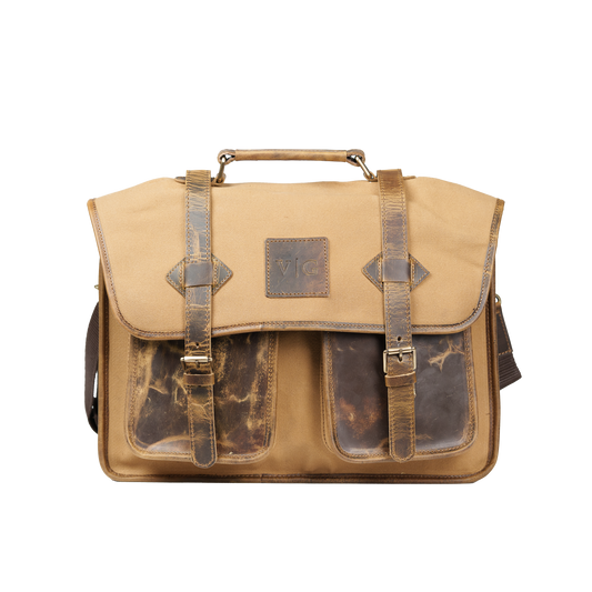 Canvas and leather bag