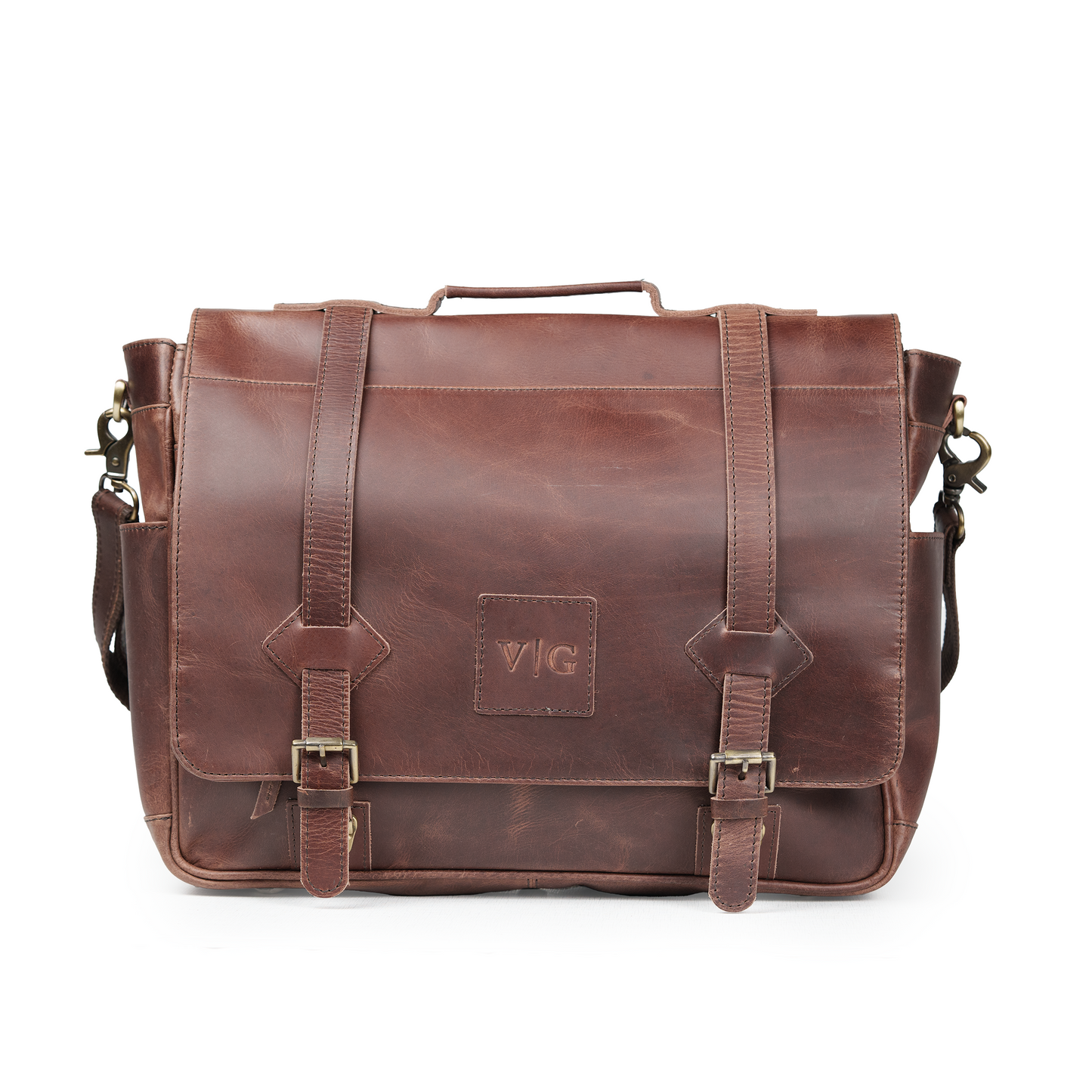 The “Lewis” Buffalo Leather Messenger Bag