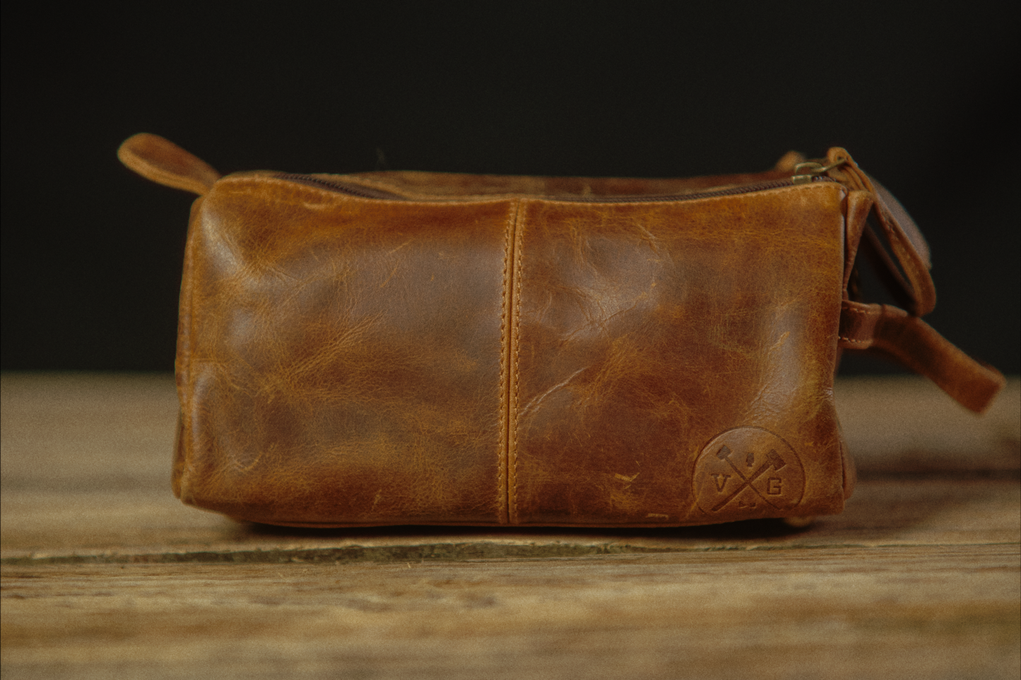 The Draper Leather Toiletry/Dopp Bag