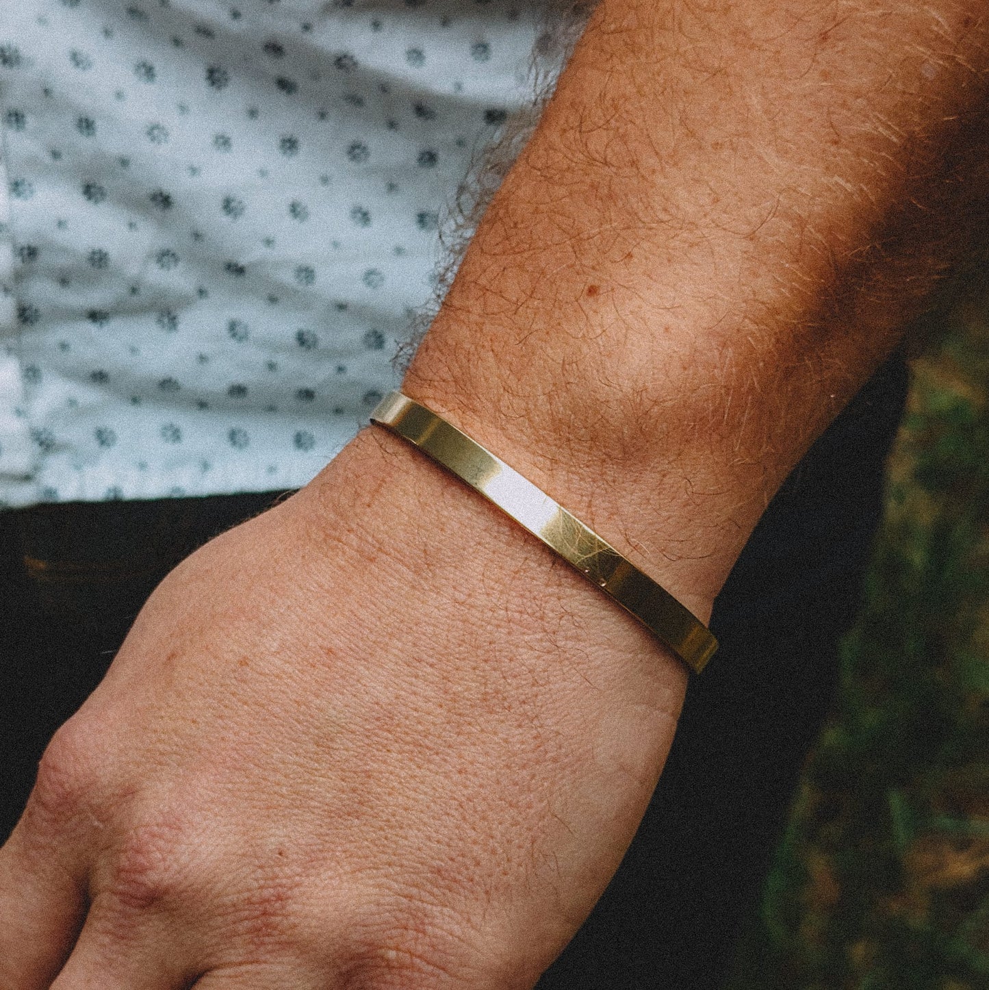 Mens Gold Cuff Bracelet