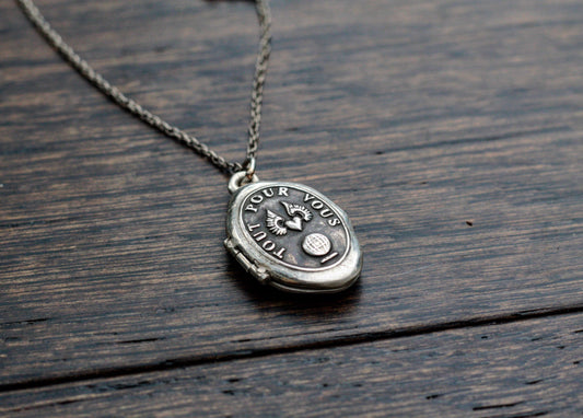 Reclaimed Silver Locket Talisman - Pyrrha