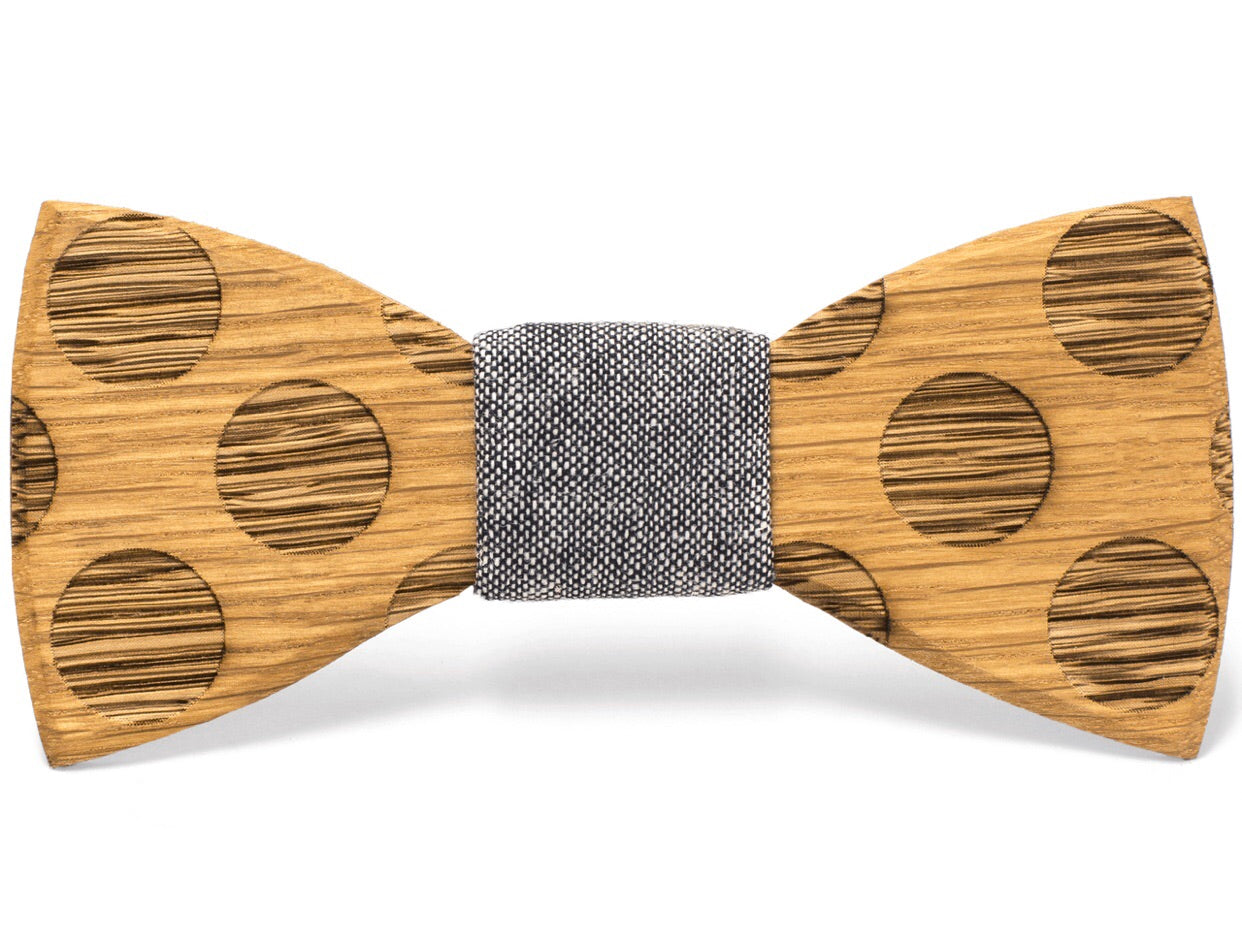 wooden bow tie