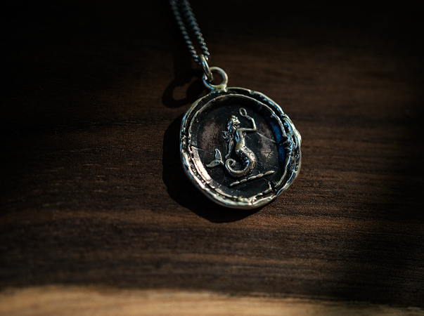 “Mermaid” Silver Talisman - Pyrrha